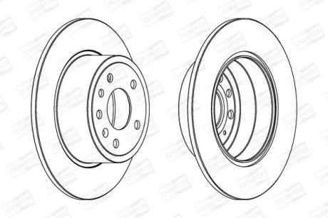 Гальмівний диск задній Opel Vectra B / Chevrolet Astra, Vectra CHAMPION 561962CH (фото 1)