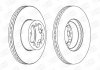 Гальмівний диск передній FORD TRANSIT TOURNEO, TRANSIT CHAMPION 562541CH (фото 1)