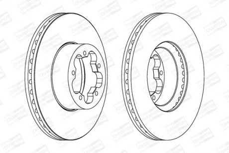 Гальмівний диск передній FORD TRANSIT TOURNEO, TRANSIT CHAMPION 562541CH
