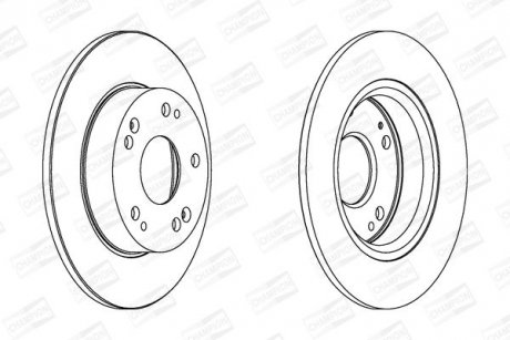 Гальмівний диск задній Honda Civic IX, VIII CHAMPION 562544CH