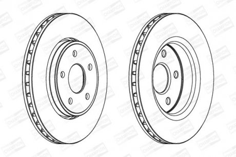 Гальмівний диск передній JEEP COMMANDER, GRAND CHEROKEE CHAMPION 562854CH1