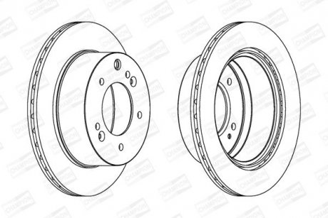 Тормозной диск задний KIA Sorento I (2002->) CHAMPION 562895CH1