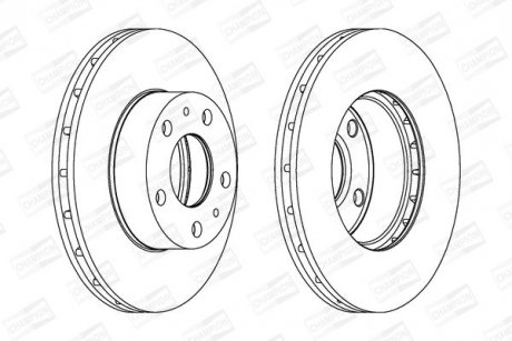 Гальмівний диск передній FIAT DUCATO CHAMPION 563026CH