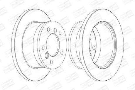 Гальмівний диск задній Mercedes G-Class (W463), Sprinter (B901, B902, B903, B904, B909) / VW LT CHAMPION 567761CH