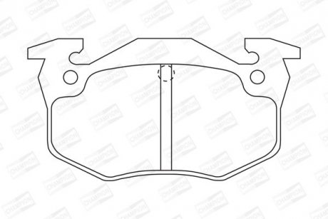 Гальмівні колодки задні Peugeot 106, 205, 206, 306, 309 / Renault Clio, Megane / Citroen Xsara, ZX CHAMPION 571334CH (фото 1)