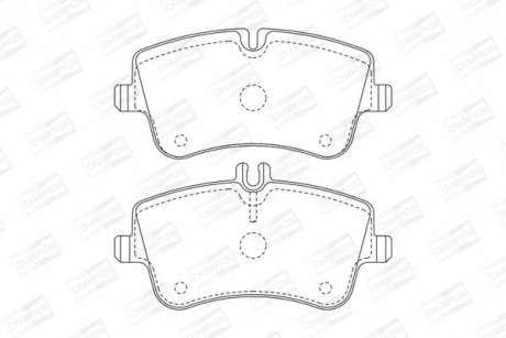 Тормозные колодки передние Mercedes C-Class, CLC, CLK, SLK CHAMPION 571986CH