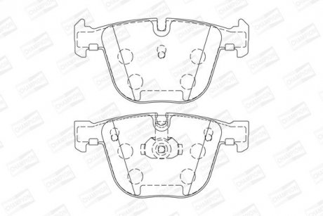 Гальмівні колодки задні BMW 1-Series, 3-Series, 5-Series, 6-Series, 7-Series, X5, X6 / Bentley / Rol CHAMPION 571991CH