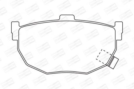 Колодки гальмівні задні дискові HYUNDAI COUPE I (RD) 96-02, COUPE II (GK) 01-1 CHAMPION 572127CH