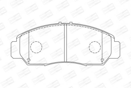 Гальмівні колодки передні Honda Accord, Civic, Legend, FR-V, Stream / Acura RL CHAMPION 572449CH