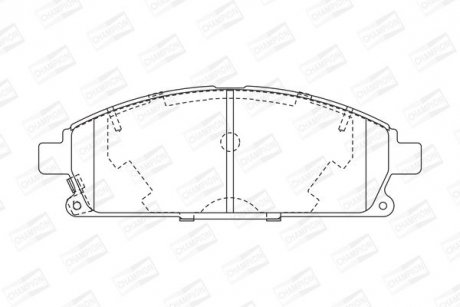 Колодки тормозные дисковые передние NISSAN CIMA (WY33) 96-01, PATHFINDER II (R50 CHAMPION 572466CH