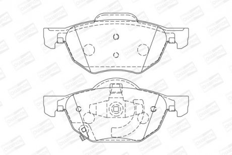 Гальмівні колодки передні Honda Accord VII, Civic X CHAMPION 572480CH