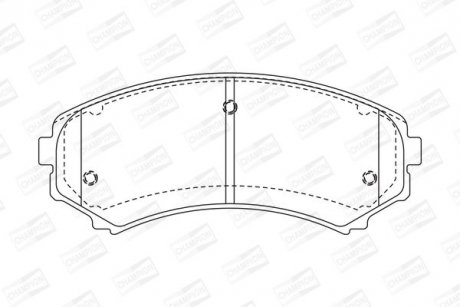 Гальмівні колодки передні Mitsubishi Pajero II, III, IV, Grandis/ Mazda / Isuzu D-Max CHAMPION 572497CH