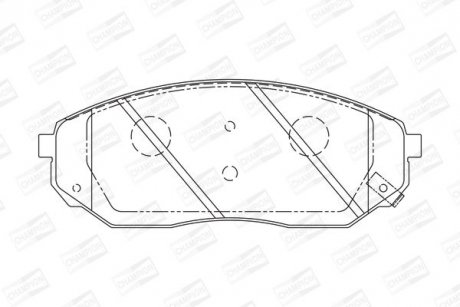 Гальмівні колодки передні KIA Sorento / Mazda 626 CHAMPION 572511CH