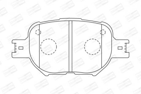 Колодки тормозные дисковые передние TOYOTA CALDINA Estate (_T24_) 02-07, CELICA CHAMPION 572517CH