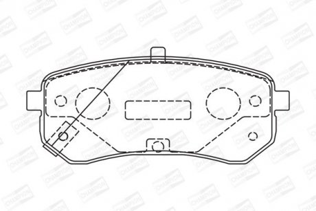 Колодки гальмівні задні дискові HYUNDAI i10 I (PA) 07-|KIA PICANTO I (SA) 04-1 CHAMPION 572527CH