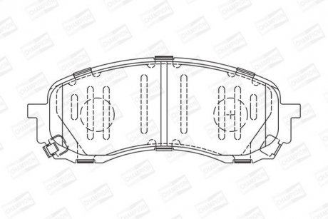 Колодки гальмівні дискові передні SUBARU IMPREZA Estate (GG) 00-08, IMPREZA Ha CHAMPION 572571CH