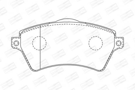 Гальмівні колодки передні Renault Alaskan / Nissan Navara, NP300 / Land Rover Freelander I CHAMPION 573102CH