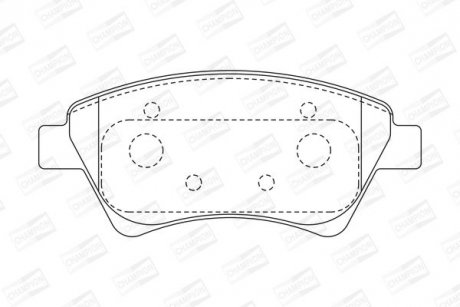 Гальмівні колодки передні Renault Grand Scenic, Kangoo, Megane CHAMPION 573124CH