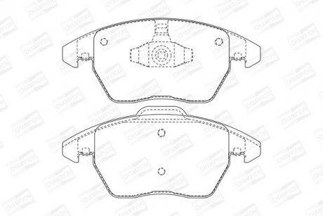 Колодки гальмівні дискові передні Citroen C4 2.0i / 2.0 HDI CHAMPION 573134CH