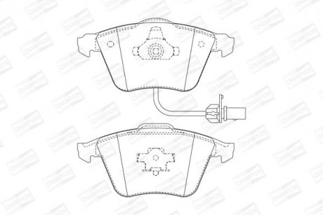 Гальмівні колодки передні Audi A4, A6, A8 / Seat Exeo CHAMPION 573196CH