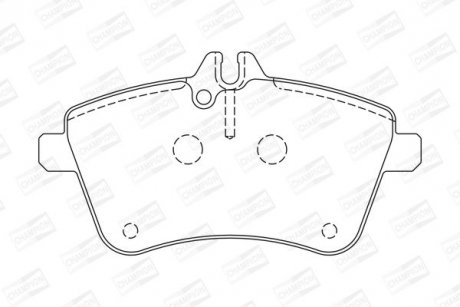 Тормозные колодки передние Mercedes A-Class, B-Class CHAMPION 573230CH