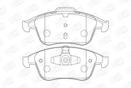 Гальмівні колодки передні Renault Clio IV, Fluence, Grand Scenic, Laguna III, Megane III, Scenic III CHAMPION 573243CH