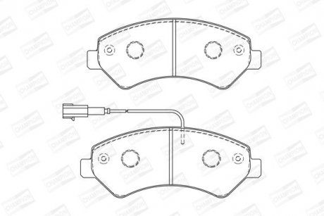 Тормозные колодки передние Citroen Jumper / Fiat Ducato / Peugeot Boxer CHAMPION 573261CH
