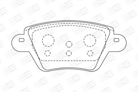 Тормозные колодки задние Renault Kangoo (2001->) CHAMPION 573320CH
