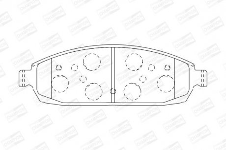 Гальмівні колодки передні Jeep Commander, Grand Cherokee / BMW 3-Series CHAMPION 573340CH