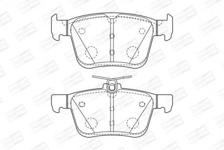 Гальмівні колодки задні Audi A3, Q2, TT / Seat Leon, Ateca / VW Golf VII CHAMPION 573409CH (фото 1)