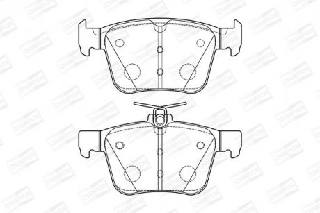 Гальмівні колодки задні Audi A3, Q3, TT / VW Arteon, Golf, Passat, Tiguan, Touran / Skoda / Seat CHAMPION 573415CH (фото 1)