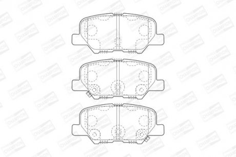 Колодки тормозные дисковые задние CITROEN C4 AIRCROSS 10-|MAZDA 6 Estate (GJ, GL CHAMPION 573442CH