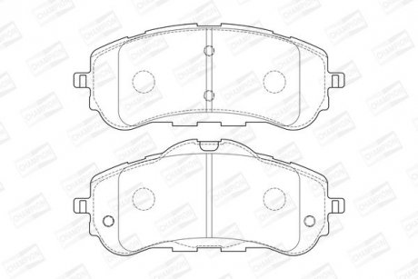 Гальмівні колодки передні Peugeot 308, Partner / Citroen Berlingo CHAMPION 573620CH