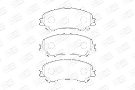 Гальмівні колодки передні Renault Kadjar, Koleos II / Nissan Qashqai, X-Trail CHAMPION 573659CH