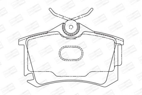 Колодки тормозные дисковые задние AUDI A2 (8Z0) 00-05|SEAT TOLEDO III (5P2) 04-0 CHAMPION 573682CH