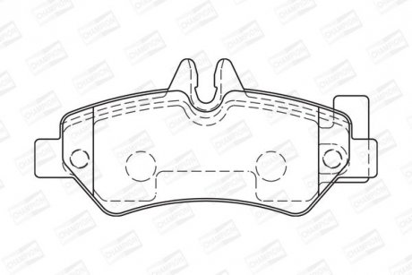 Гальмівні колодки задні Mercedes Sprinter (906) / VW Crafter (2006->) CHAMPION 573729CH