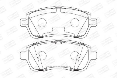 Гальмівні колодки передні Ford Fiesta VI, KA+ CHAMPION 573747CH