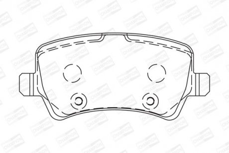 Гальмівні колодки задні Range Rover Evoque / Volvo S60, S80, V70, XC60, XC70 CHAMPION 573748CH