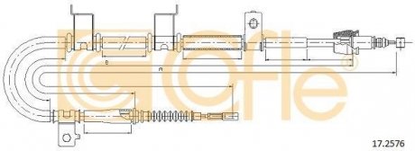 Трос ручника COFLE 17.2576