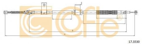 Трос ручника COFLE 17.3530