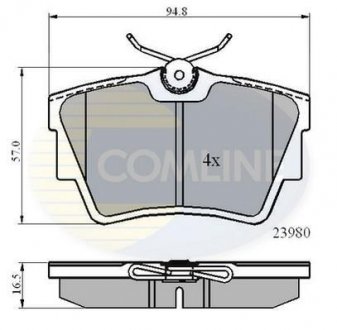 Колодки дискового тормоза COMLINE CBP0874