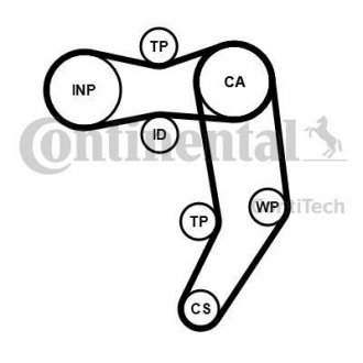 Комплект ремня ГРМ + помпа Conti Contitech CT939WP11PRO