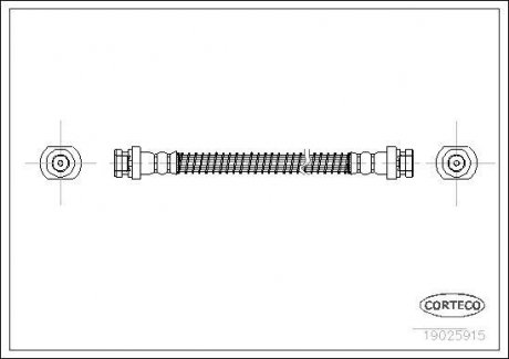 Тормозной шланг MITSUBISHI CORTECO 19025915