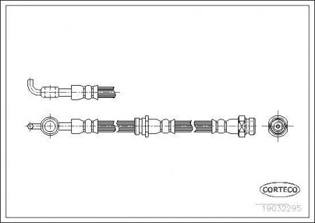 Тормозной шланг Mazda 626 III 87-92 F R CORTECO 19032295