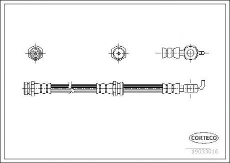 Тормозной шланг Mazda 626 97- F L&R CORTECO 19033016