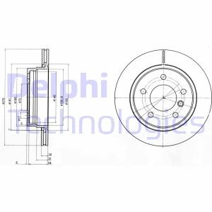 Диск тормозной BMW 3(E46,E36) "R D=276mm "91-05 Delphi BG3041C (фото 1)