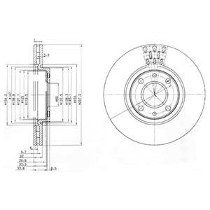 Диск гальмівний CITROEN/FIAT/PEUGEOT Nemo/500/Doblo/Panda/Stilo/Bipper "F D=257mm "01>> Delphi BG3574