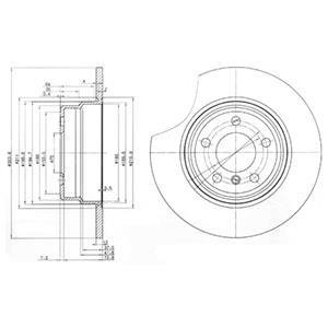 Диск тормозной BMW X5(E53) "R D=324mm "00-07 Delphi BG3629