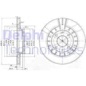 Диск тормозной Lada 21110-21112 - 14"/15 Delphi BG3806