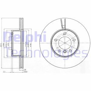 Диск тормозной BMW 1(F20)/2(F22)/3(E90)/X1(E84) D=312mm06>> Delphi BG4172C